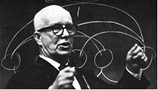 Buckminster Fuller Lecturing