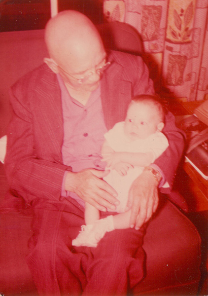 December 1955 with my grandfather Cloyd Woolley