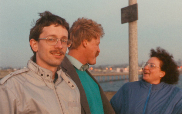 1988, in San Diego with friends Toby & Darrel