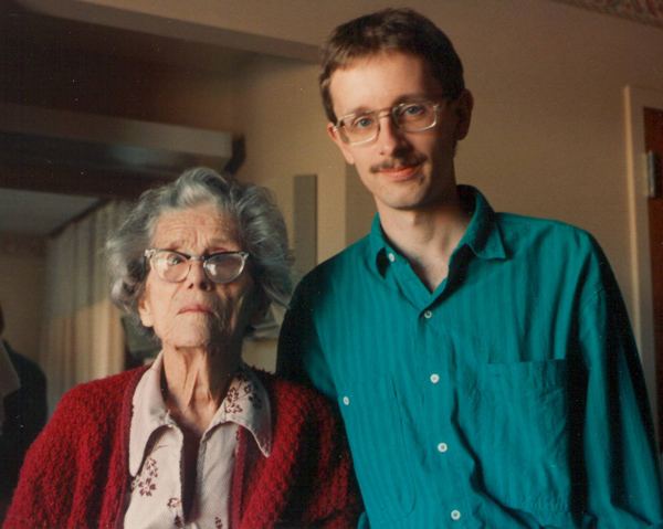 1989 in Denver with grandmother Florence Woolley